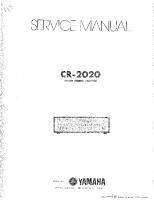 Yamaha CR-2020 - Service Manual 